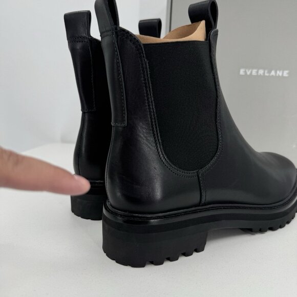 Everlane The Lug Chelsea Boot in Black size 8 Women's Leather Ankle Chunky Sole - Picture 10 of 16